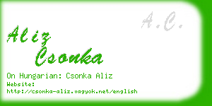 aliz csonka business card